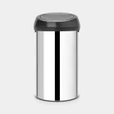 Мусорное ведро Brabantia Touch Bin 60 л блестящая сталь — фото 1