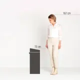 Мусорное ведро Brabantia Touch Bin New 40 л Soft Beige бежевое — фото 2