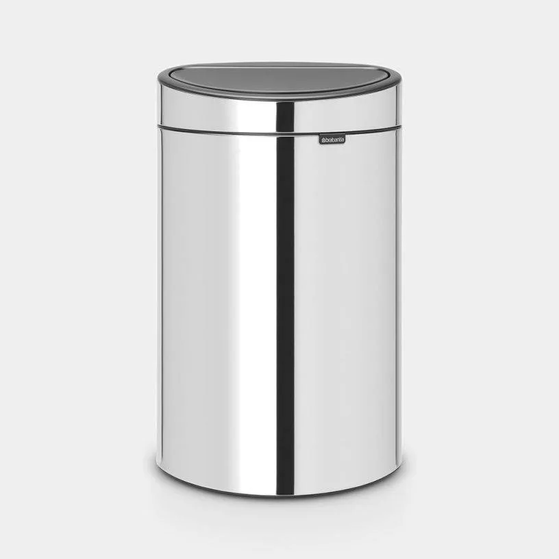 Мусорное ведро Brabantia Touch Bin New 40 л блестящая сталь