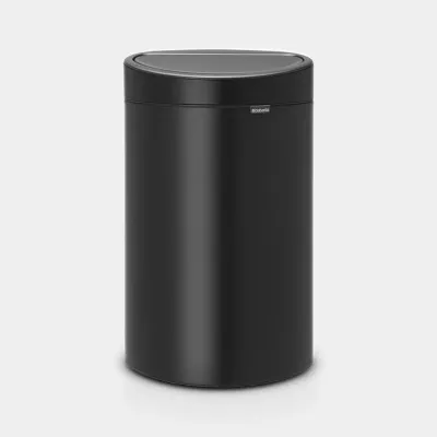 Мусорное ведро Brabantia Touch Bin New 40 л чёрное матовое