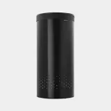 Корзина для белья Brabantia 35 л, чёрная матовая, с хлопковым мешком — фото 2