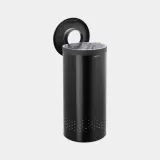 Корзина для белья Brabantia 35 л, чёрная матовая, с хлопковым мешком — фото 5