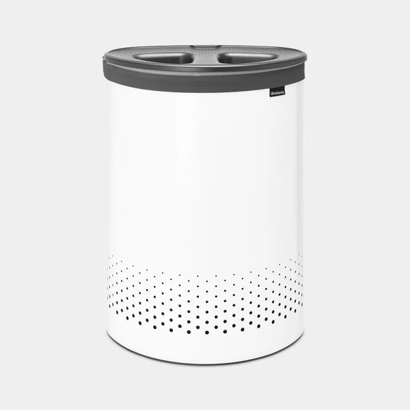 Корзина для сортировки белья Brabantia Selector 55 л, две камеры, белая