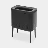 Корзина для белья Brabantia Bo 60 л, на ножках, чёрная — фото 2