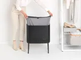 Корзина для белья Brabantia Bo 60 л, на ножках, чёрная — фото 3