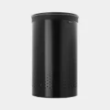 Корзина для белья Brabantia 60 л, чёрная матовая, с хлопковым мешком — фото 1