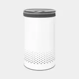Корзина для белья Brabantia 60 л, белая, с хлопковым мешком — фото 1
