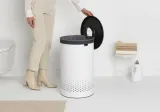 Корзина для белья Brabantia 60 л, белая, с хлопковым мешком — фото 5