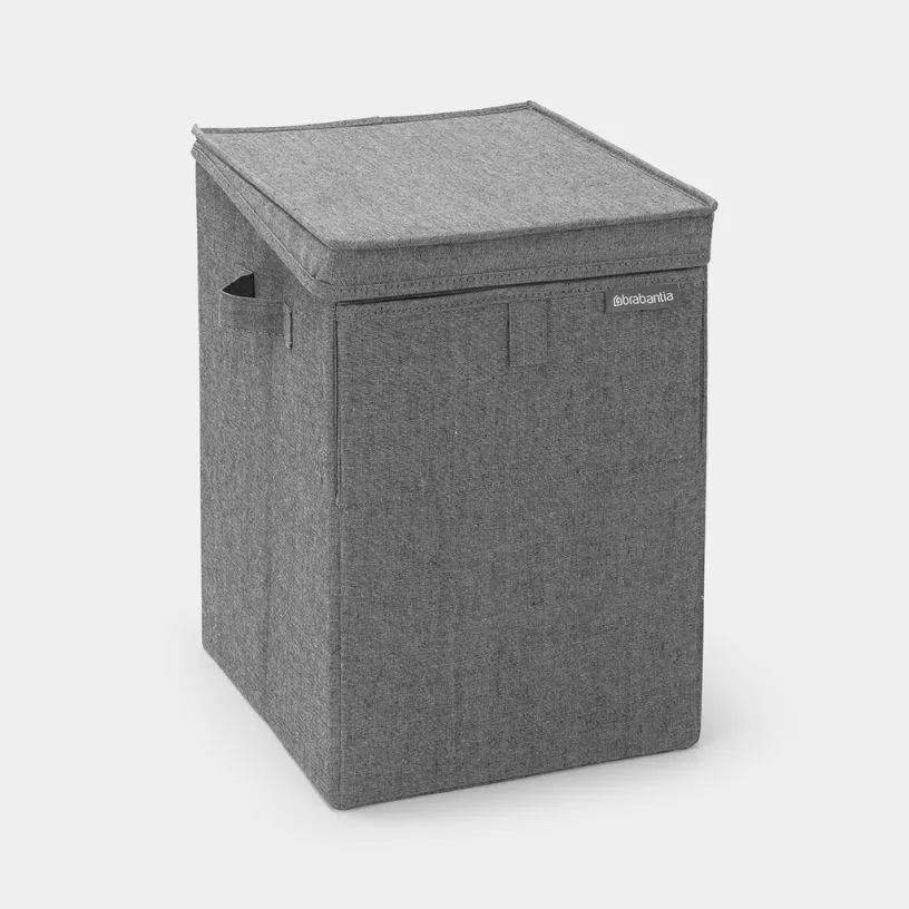 Накладная корзина для белья Brabantia 35 л, чёрная, полиэстер и хлопок