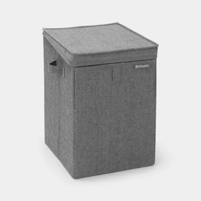 Накладная корзина для белья Brabantia 35 л, чёрная, полиэстер и хлопок