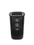 Корзина для белья Brabantia Collect-It 55 л, с крышкой, пластик, чёрная — фото 1