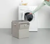 Накладная корзина для белья Brabantia 35 л, серая, полиэстер и хлопок — фото 3