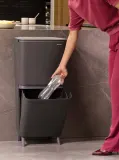 Мусорное ведро для сортировки Brabantia SortUp Hi 20+25 л Dark Grey — фото 2