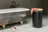 Корзина для белья Brabantia с пробковой крышкой 60 л, чёрная — фото 2