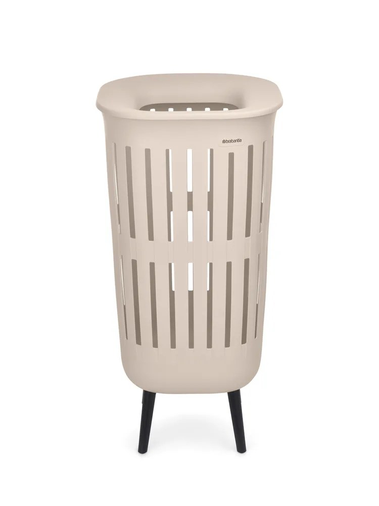 Высокая корзина для белья Brabantia Collect-It 55 л, с крышкой, пластик, бежевая