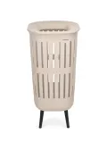 Высокая корзина для белья Brabantia Collect-It 55 л, с крышкой, пластик, бежевая — фото 1