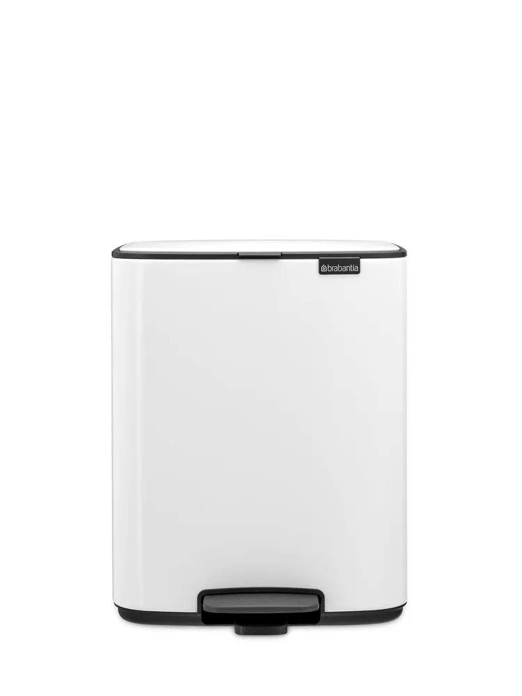 Мусорное ведро с педалью Brabantia Bo 12 л, стальное, белое