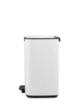Мусорное ведро с педалью Brabantia Bo 12 л, стальное, белое — фото 3