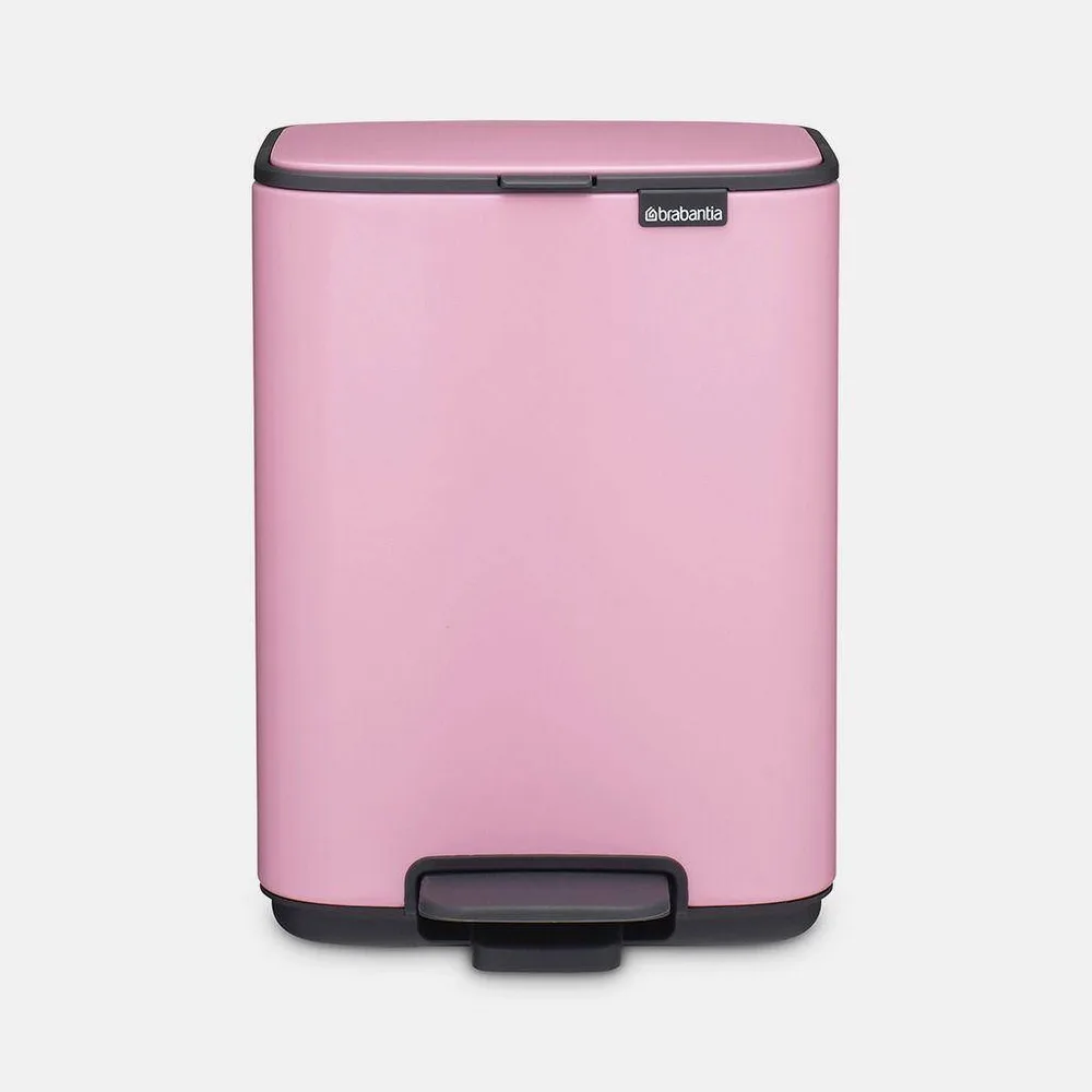 Мусорное ведро с педалью Brabantia Bo 12 л, стальное, Lilac Pink