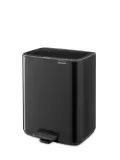 Мусорное ведро с педалью Brabantia Bo 12 л, стальное, чёрное — фото 3