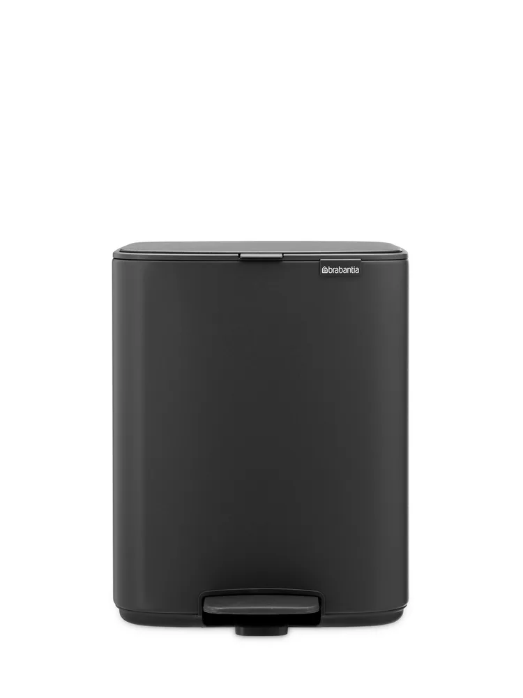 Мусорное ведро с педалью Brabantia Bo 12 л, стальное, Mineral Infinite Grey