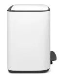 Мусорное ведро с педалью Brabantia Bo 11+23 л двухкамерное белое — фото 2