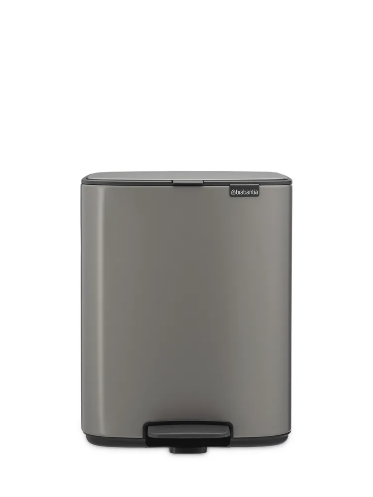 Мусорное ведро с педалью Brabantia Bo 12 л платиновое
