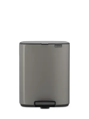 Мусорное ведро с педалью Brabantia Bo 12 л платиновое