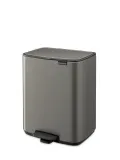 Мусорное ведро с педалью Brabantia Bo 12 л платиновое — фото 2
