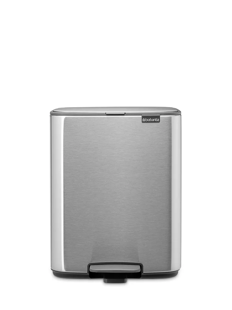 Мусорное ведро с педалью Brabantia Bo 12 л матовая сталь Fingerprint Proof