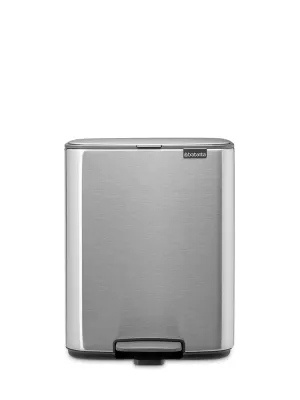 Мусорное ведро с педалью Brabantia Bo 12 л матовая сталь Fingerprint Proof