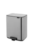 Мусорное ведро с педалью Brabantia Bo 12 л матовая сталь Fingerprint Proof — фото 3