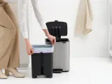 Мусорное ведро с педалью Brabantia Bo 12 л матовая сталь Fingerprint Proof — фото 6