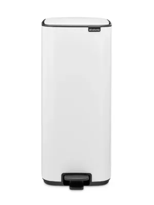 Педальное мусорное ведро Brabantia Bo 30 л, прямоугольное, сталь, белый