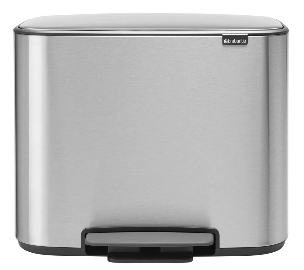 Педальное мусорное ведро Brabantia Bo 36 л, одна секция, матовая сталь FPP, серебристый