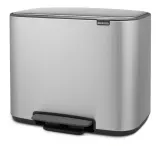 Педальное мусорное ведро Brabantia Bo 36 л, одна секция, матовая сталь FPP, серебристый — фото 3