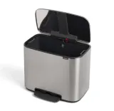 Педальное мусорное ведро Brabantia Bo 36 л, одна секция, матовая сталь FPP, серебристый — фото 4