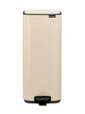 Педальное мусорное ведро Brabantia Bo 30 л, прямоугольное, сталь, Soft Beige