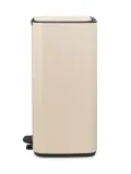 Педальное мусорное ведро Brabantia Bo 30 л, прямоугольное, сталь, Soft Beige — фото 3