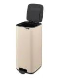 Педальное мусорное ведро Brabantia Bo 30 л, прямоугольное, сталь, Soft Beige — фото 5