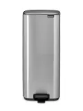 Педальное мусорное ведро Brabantia Bo 30 л, прямоугольное, матовая сталь Fingerprint Proof — фото 1