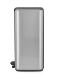 Педальное мусорное ведро Brabantia Bo 30 л, прямоугольное, матовая сталь Fingerprint Proof — фото 3