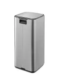 Педальное мусорное ведро Brabantia Bo 30 л, прямоугольное, матовая сталь Fingerprint Proof — фото 4