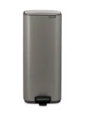 Педальное мусорное ведро Brabantia Bo 30 л, прямоугольное, сталь, платиновый — фото 1