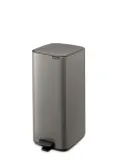 Педальное мусорное ведро Brabantia Bo 30 л, прямоугольное, сталь, платиновый — фото 2