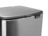 Мусорное ведро с педалью Brabantia Bo 4 л матовая сталь Fingerprint Proof — фото 2