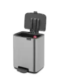 Мусорное ведро с педалью Brabantia Bo 7 л матовая сталь Fingerprint Proof — фото 3