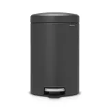 Педальное мусорное ведро Brabantia NewIcon 12 л, Mineral Infinite Grey, серый — фото 1