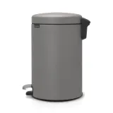 Педальное мусорное ведро Brabantia NewIcon 12 л, Mineral Concrete Grey, серый — фото 2