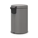 Педальное мусорное ведро Brabantia NewIcon 12 л, Mineral Concrete Grey, серый — фото 3